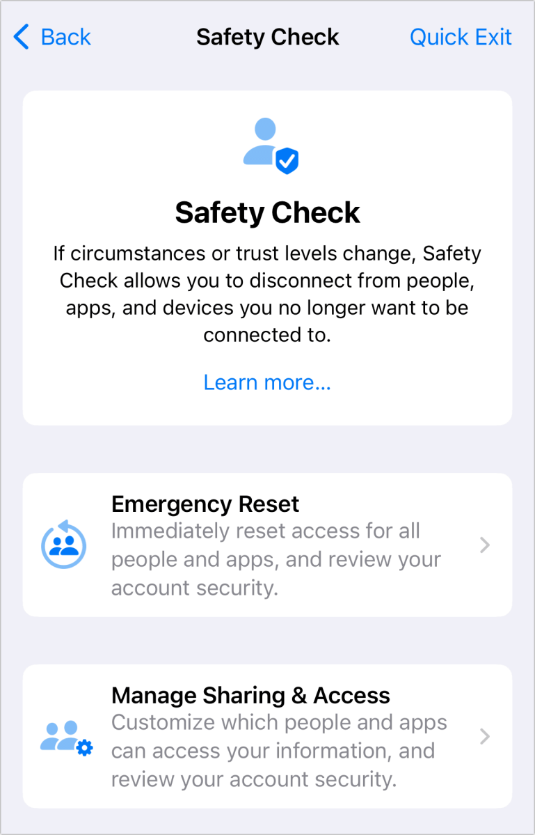 Kontrola bezpečnosti iOS