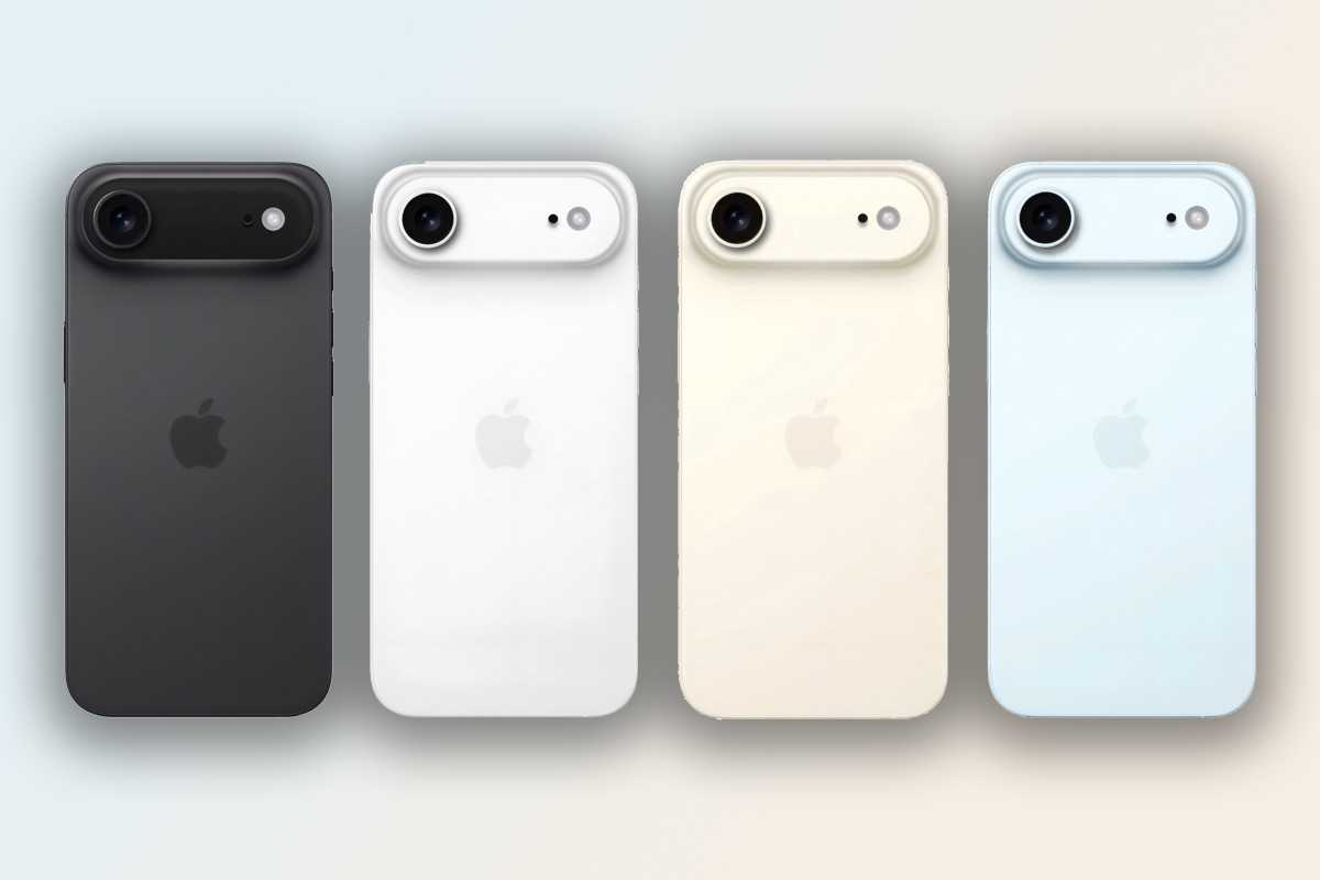 iPhone 17 Air odolává v černé, stříbrné, zlaté a modré